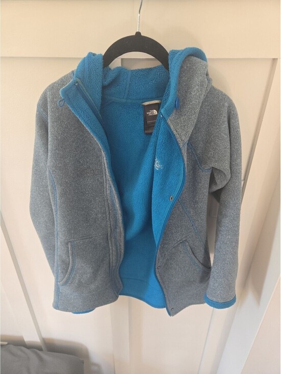 The North Face Jackets & Blazers - The North Face Women's Crescent Full Zip Hooded Fleece Jacket Blue Grey S